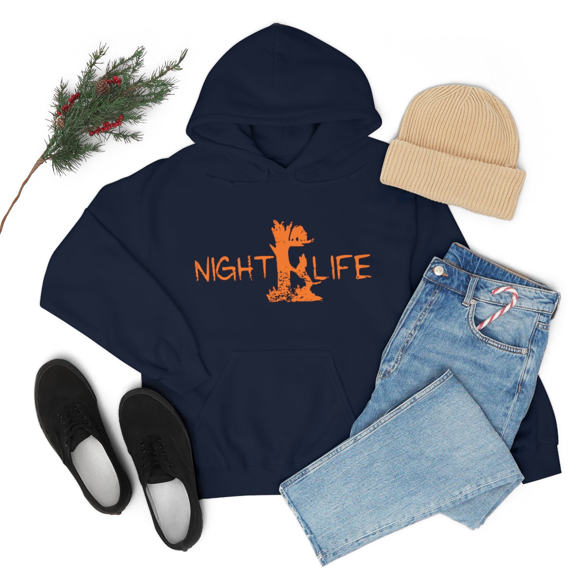 Grunge Night Life Treed Coon Unisex Hooded Sweatshirt - coonhoundin