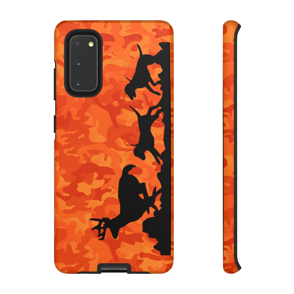 Orange Camo Hounds Chasing Deer Samsung Phone Tough Cases - coonhoundin