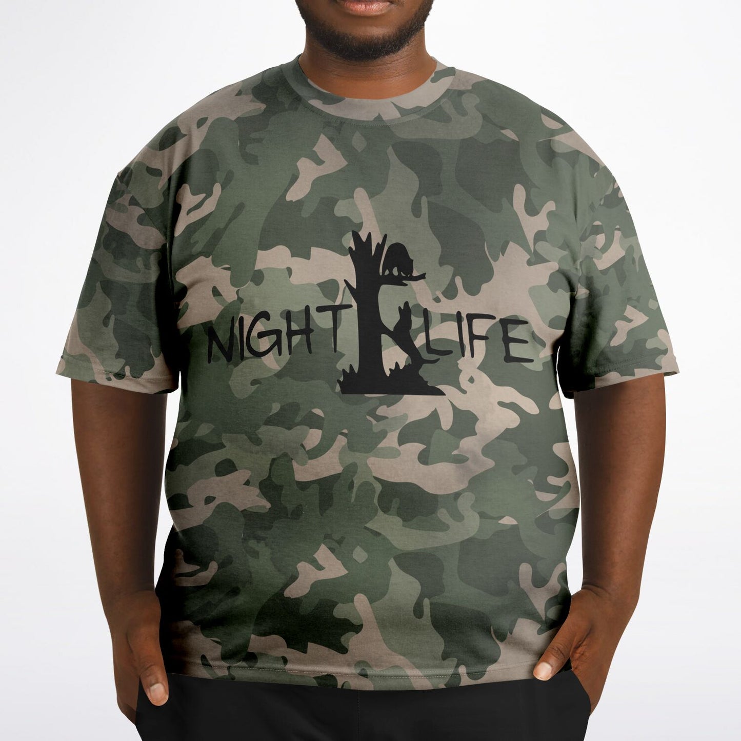 Night Life Camo Short Sleeve Shirt in Extended Sizes