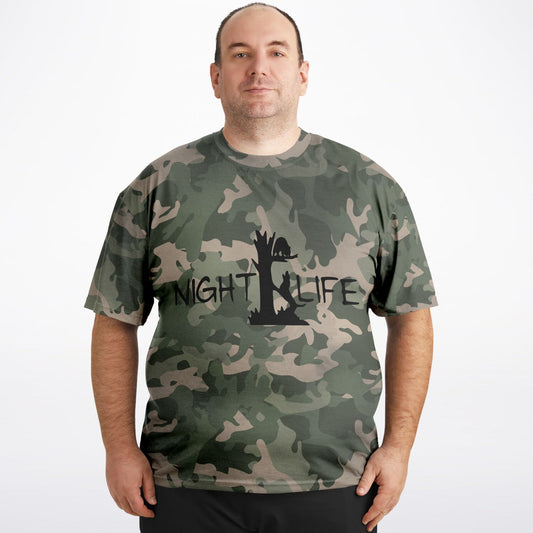 Night Life Camo Short Sleeve Shirt in Extended Sizes