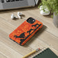 iPhone 14 Tough Phone Case Orange Camo Hounds Chasing Deer