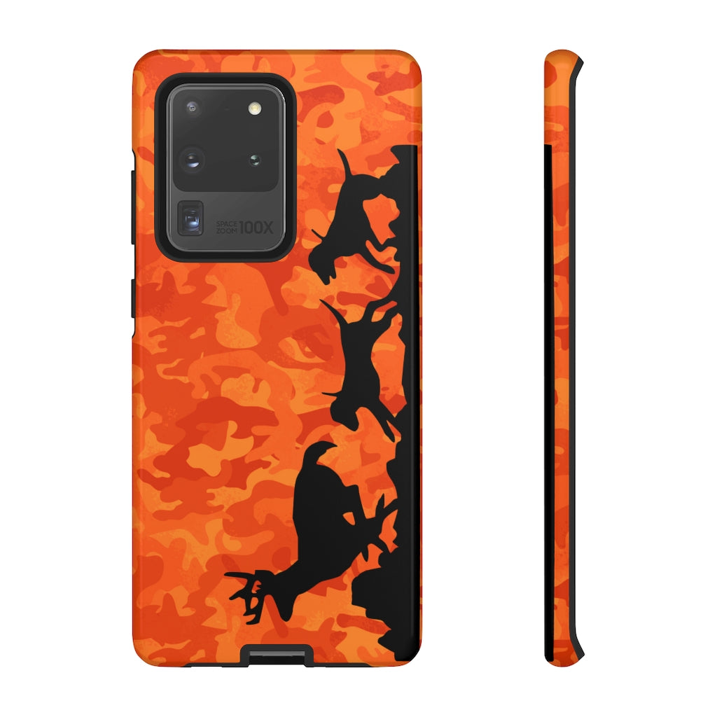 Orange Camo Hounds Chasing Deer Samsung Phone Tough Cases - coonhoundin