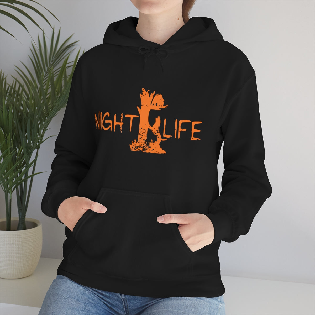 Grunge Night Life Treed Coon Unisex Hooded Sweatshirt