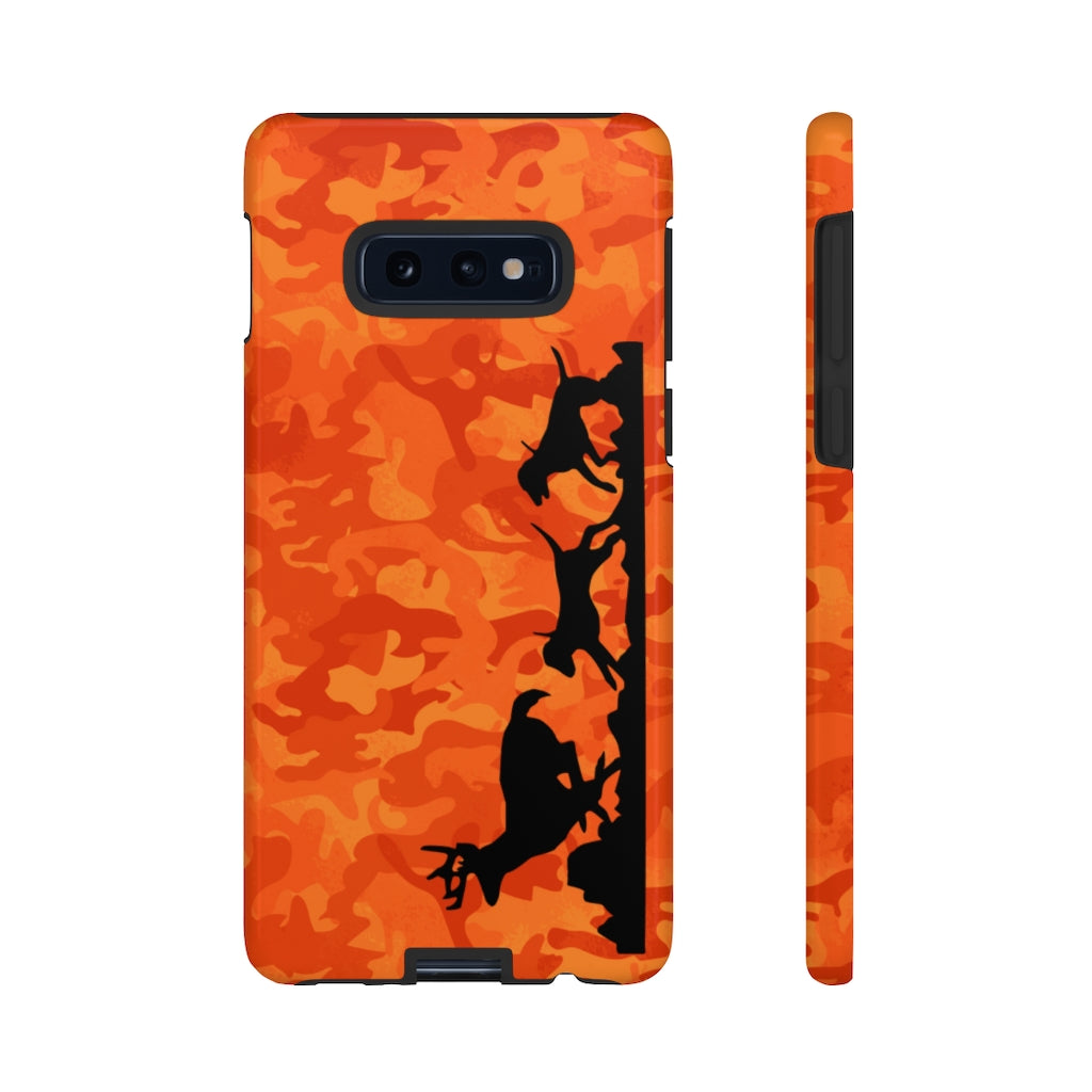 Orange Camo Hounds Chasing Deer Samsung Phone Tough Cases - coonhoundin