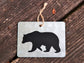 Small Galvanized Metal Bear Wall Hanging, Tag, Ornament