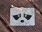 Small Galvanized Metal Raccoon Face Coon Hunting Wall Hanging, Tag, Ornament