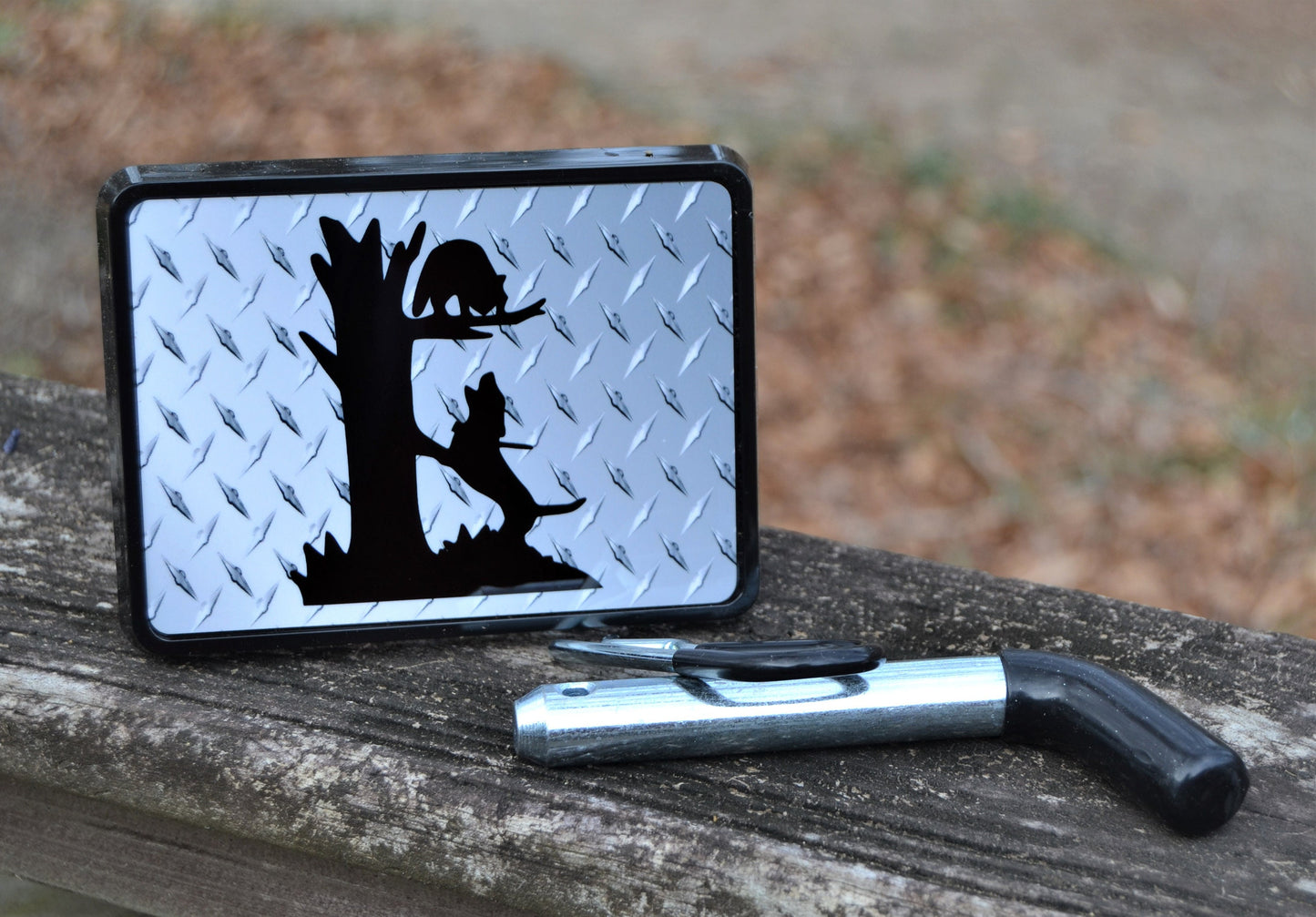Coon Hunting Hound Treeing Coon Hitch Cover